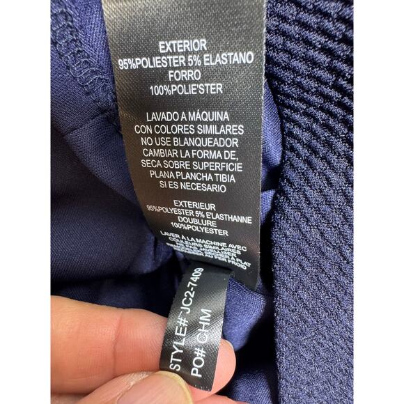 JH Women’s Size 8 Sheath Dress Fit & Flare Blue Pink Floral Easter Spring New - Picture 12 of 13